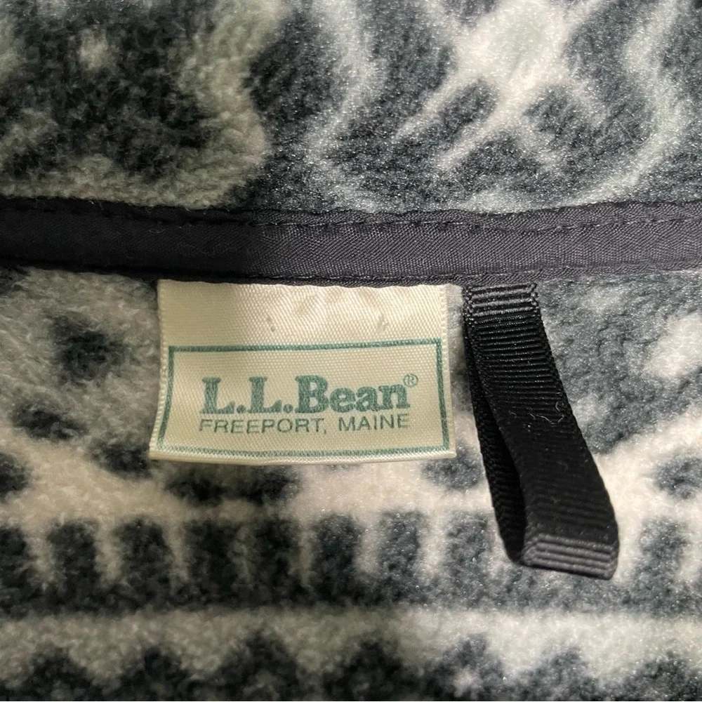 Vintage L.L.Bean Navajo Print Full Zip Fleece Jacket Womens L/XL - Picture 6 of 6